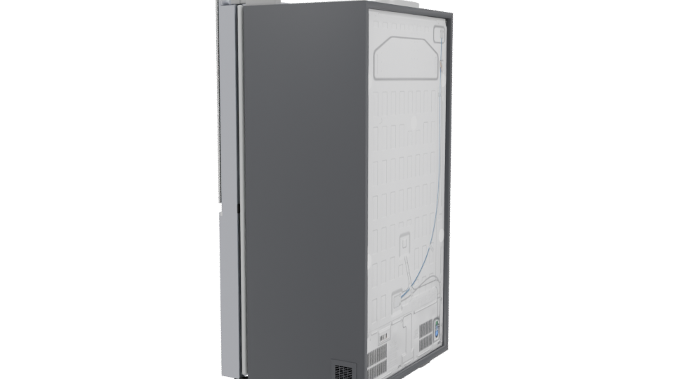 Sleek Smart Refrigerator 3D Model - Professional 3D Model Render 3