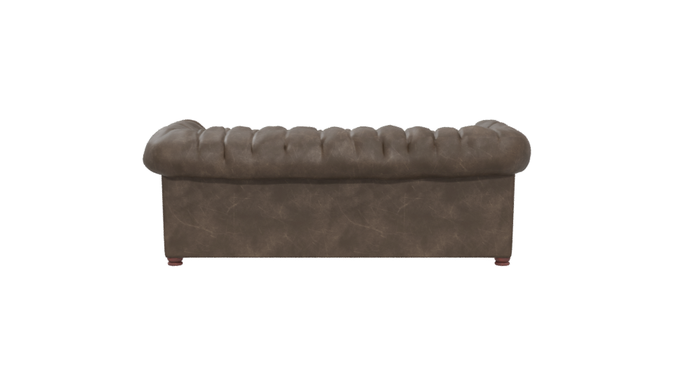Elegant Vintage Leather Sofa 3D Model - Professional 3D Model Render 5