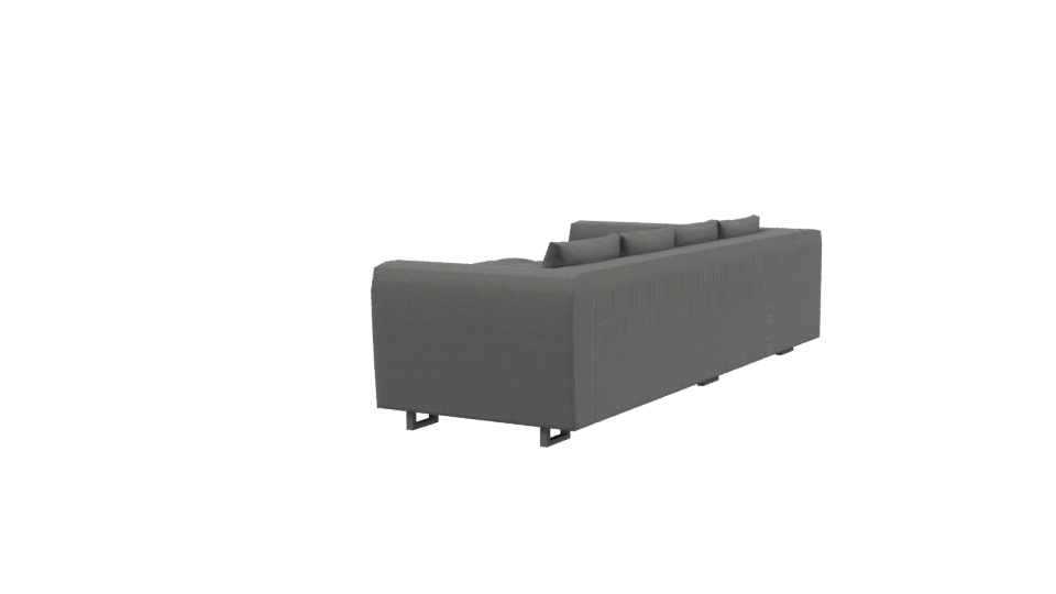 Contemporary L-Shaped Sofa Model - Professional 3D Model Render 3