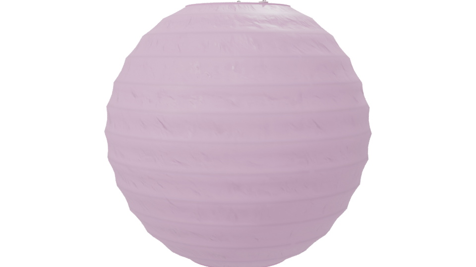 Stylish Pink Paper Lantern Model - Professional 3D Model Render 7