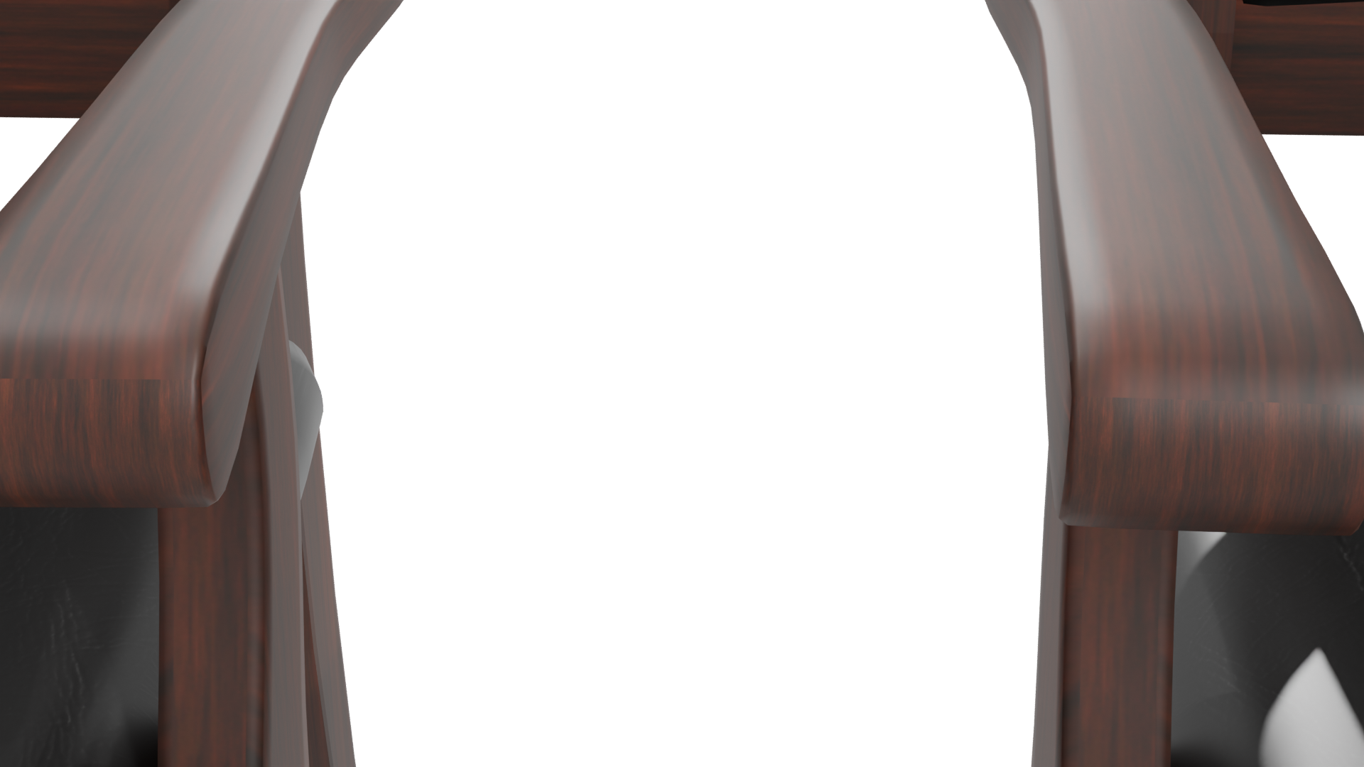 Elegant Black Upholstered Dining Chairs - Professional 3D Model Render 7