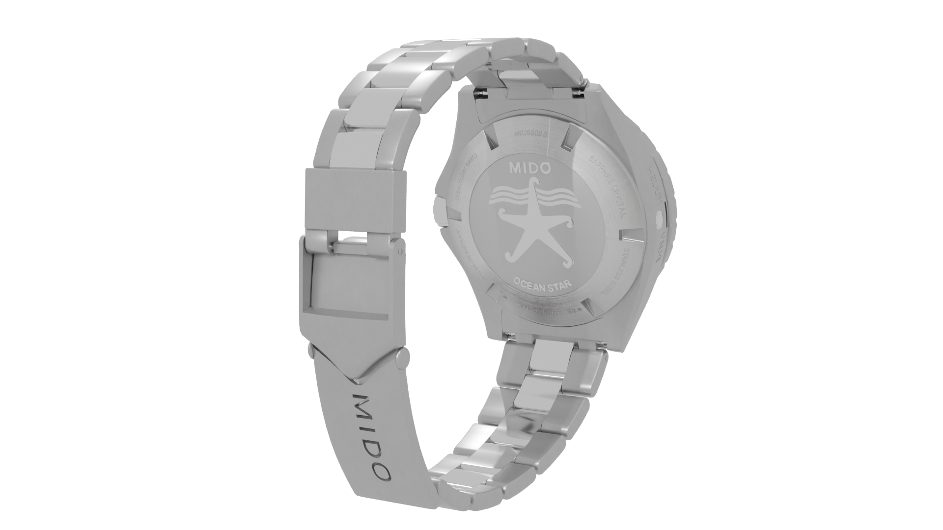 Stylish Automatic Diver's Watch 3D - Professional 3D Model Render 6