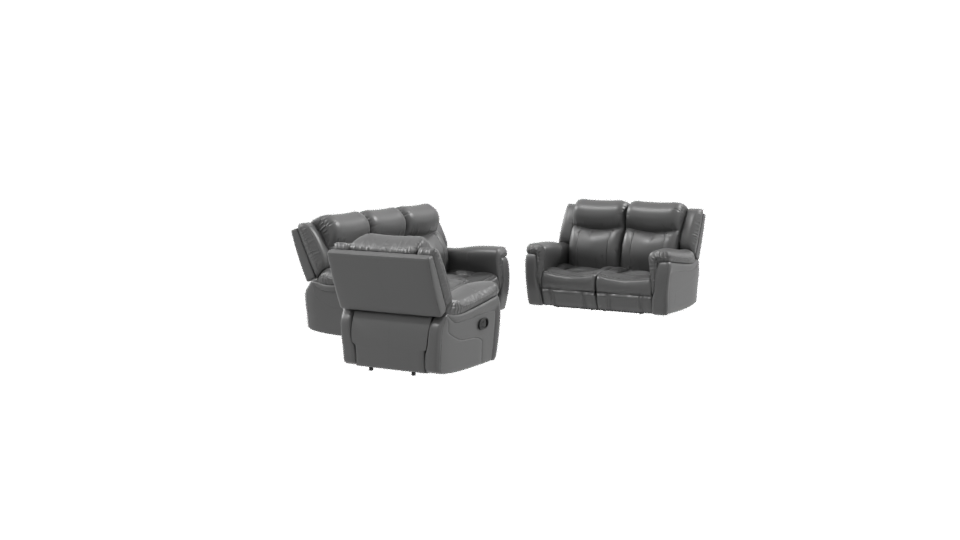Comfortable Reclining Sofa Set 3D - Professional 3D Model Render 9