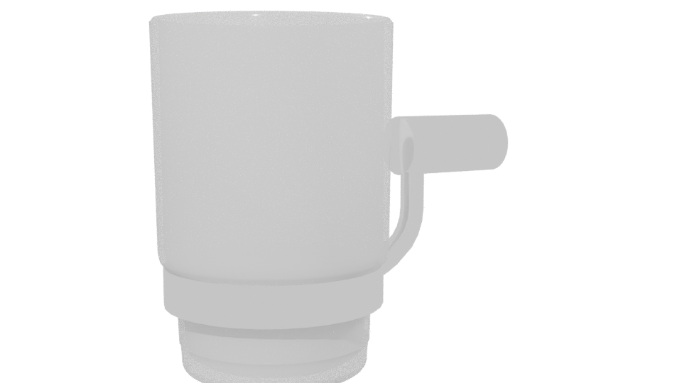 Stylish Glass Tumbler with Metal Base 3D Model - Professional 3D Model Render 13