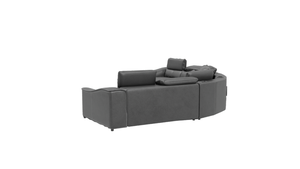 Modern L-Shaped Sofa 3D Model - Professional 3D Model Render 4