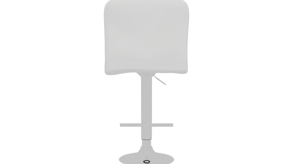 Sleek White Barstool 3D Model - Professional 3D Model Render 5