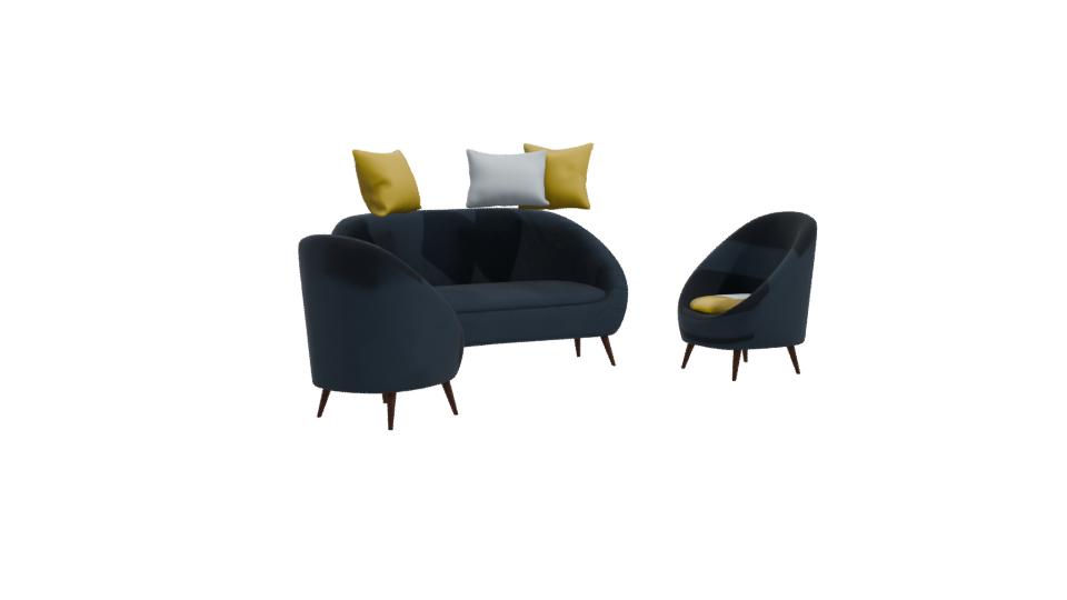 Stylish Modern Sofa Set 3D - Professional 3D Model Render 10