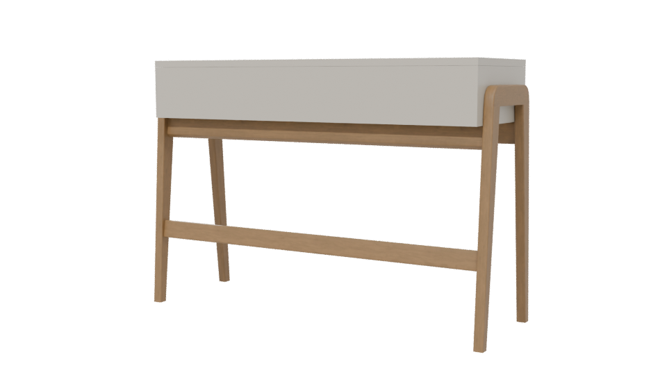 Minimalist Wooden Console Table 3D - Professional 3D Model Render 6