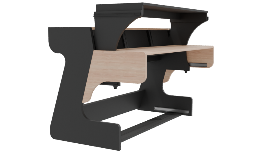 Contemporary Office Desk Model - Professional 3D Model Render 9