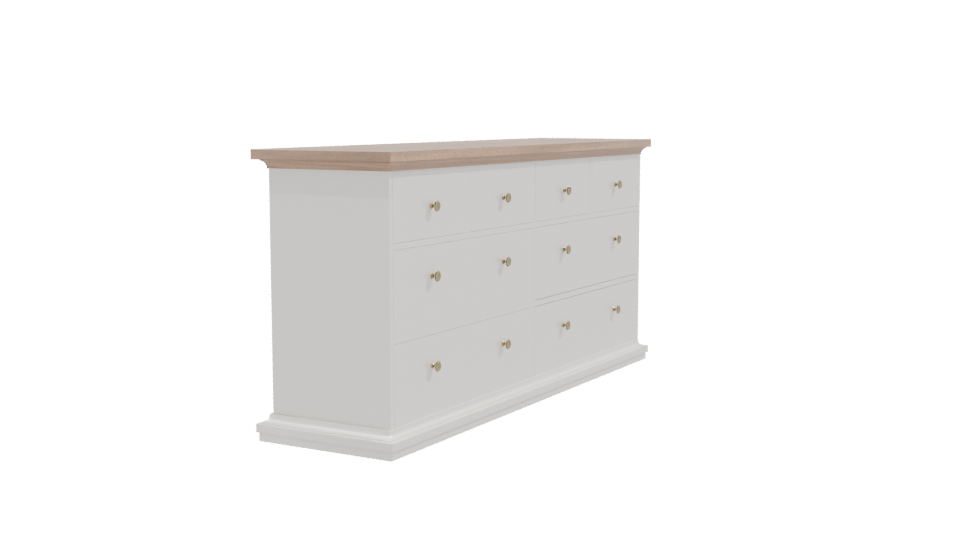 Modern Wooden Dresser 3D Model - Professional 3D Model Render 9
