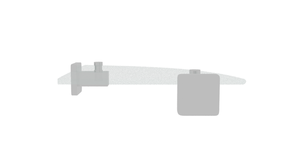 Contemporary Glass Corner Shelf 3D Model - Professional 3D Model Render 5