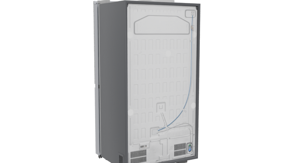 Sleek Smart Refrigerator 3D Model - Professional 3D Model Render 4