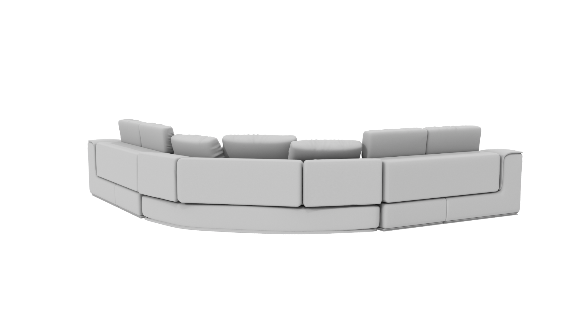 Stylish Curved Modern Sofa 3D Model - Professional 3D Model Render 7