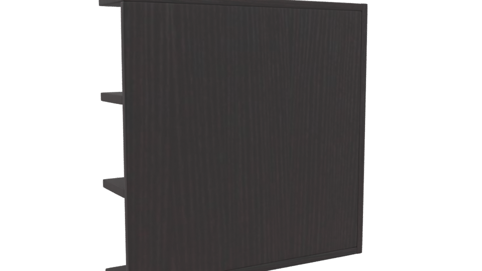 Contemporary Wall-Mounted Mirror Unit - Professional 3D Model Render 4