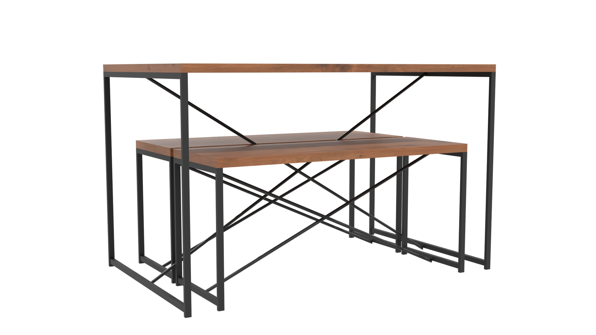 Stylish Nesting Tables Set 3D - Professional 3D Model Render 10