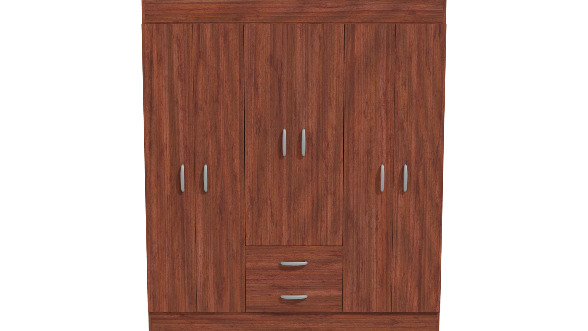 Elegant Wooden Wardrobe Model - Professional 3D Model Render 11