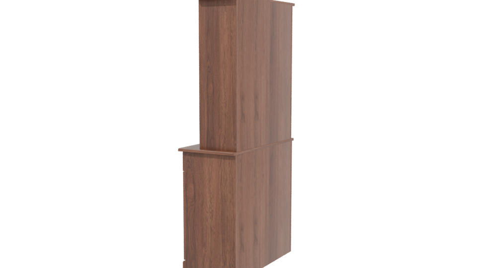 Stylish Wooden Display Cabinet 3D - Professional 3D Model Render 3