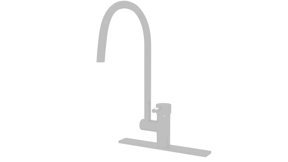 Sleek Modern Kitchen Faucet 3D Model - Professional 3D Model Render 12