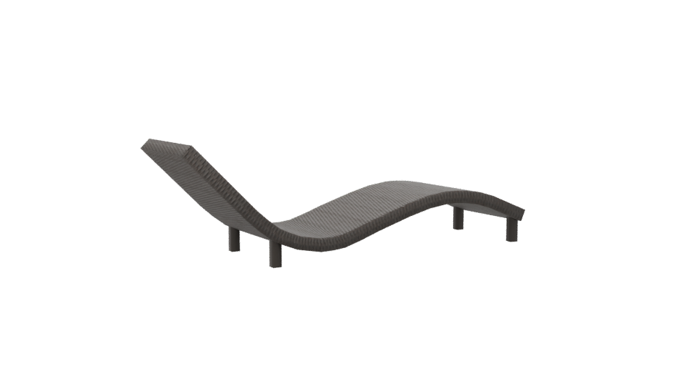 Aluminum Rattan Outdoor Chaise Lounge 3D - Professional 3D Model Render 7