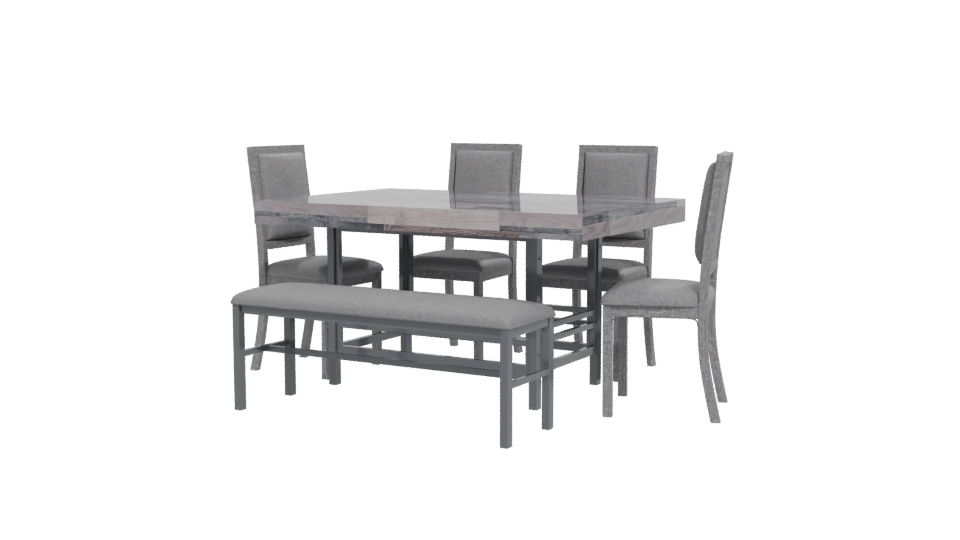 Stylish Modern Dining Set 3D - Professional 3D Model Render 12