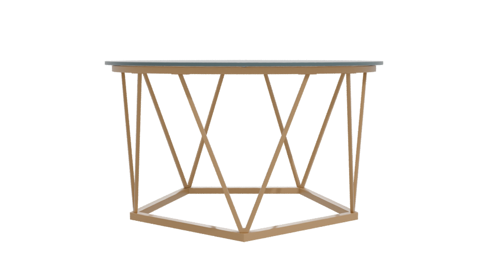 Stylish Glass Top Coffee Table - Professional 3D Model Render 11