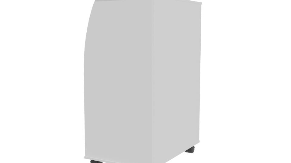 Minimalist White Cabinet Model - Professional 3D Model Render 3