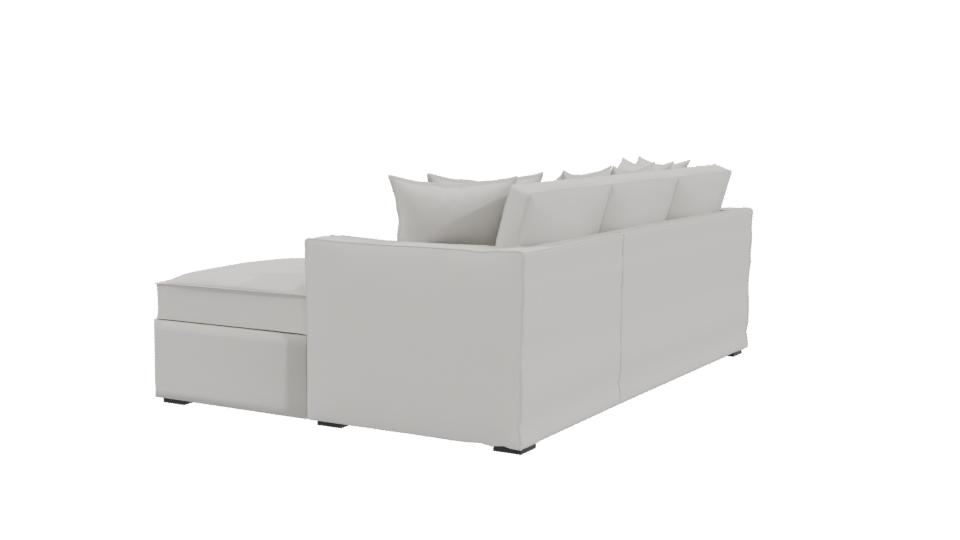 Elegant Modern Sectional Sofa 3D Model - Professional 3D Model Render 3
