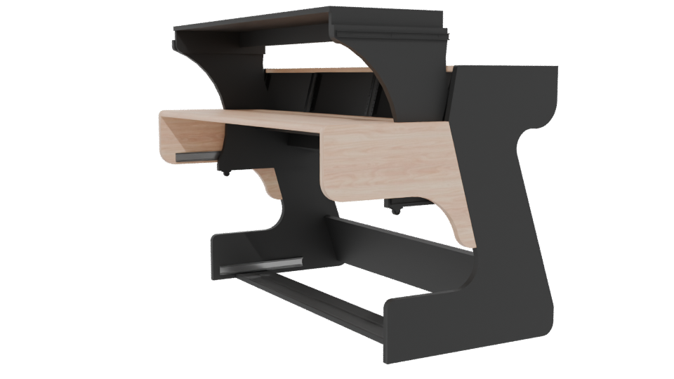 Contemporary Office Desk Model - Professional 3D Model Render 13