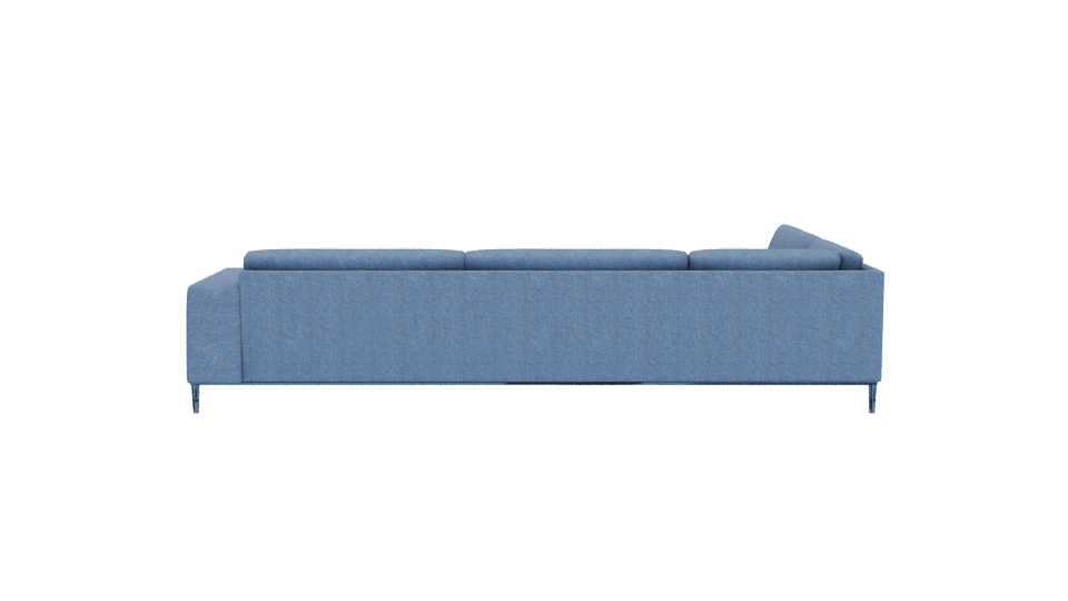 Contemporary L-Shaped Fabric Sofa 3D Model - Professional 3D Model Render 5