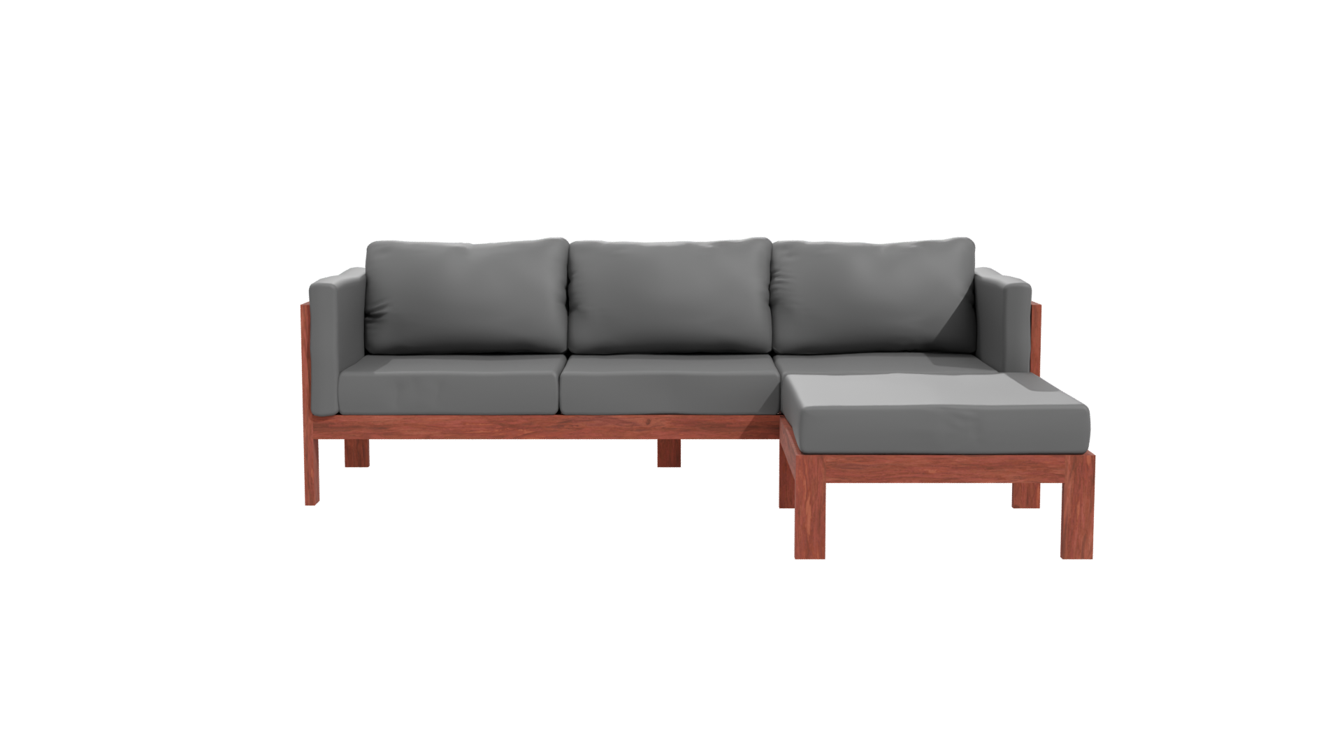 Stylish Outdoor Sectional Sofa 3D - Professional 3D Model Render 11