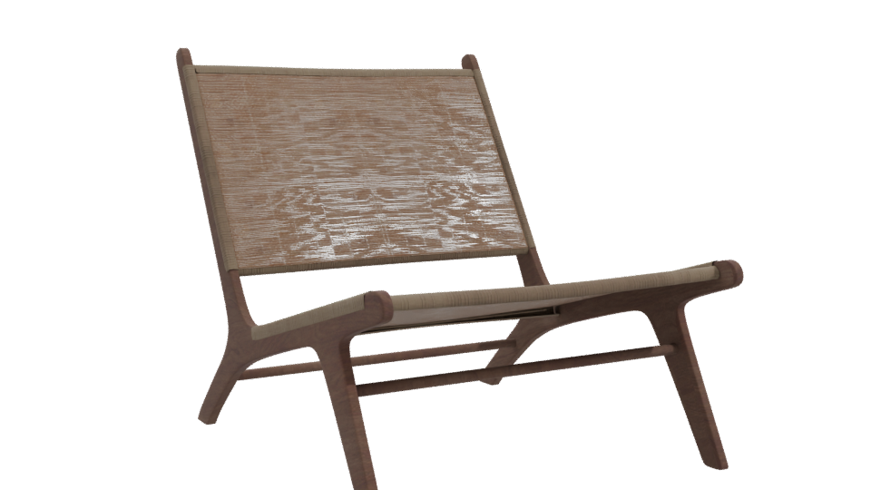 Stylish Minimalist Lounge Chair 3D - Professional 3D Model Render 10