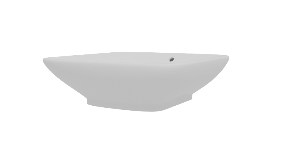 Minimalist White Basin 3D Model - Professional 3D Model Render 12