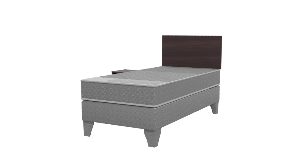 Minimalist Bed and Nightstand Model - Professional 3D Model Render 12