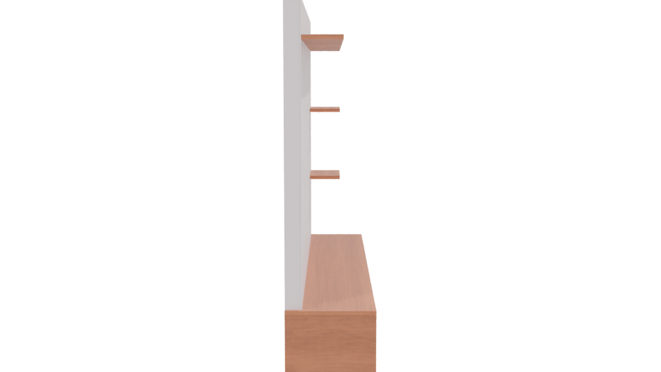 Stylish Wooden TV Unit Model - Professional 3D Model Render 8