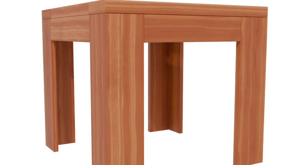 Stylish Wooden Dining Table Model - Professional 3D Model Render 13