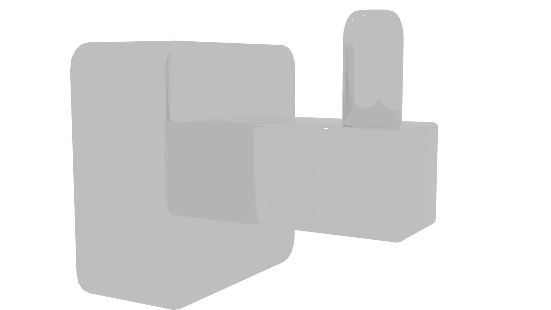 Stylish Metallic Wall Hook 3D - Professional 3D Model Render 9