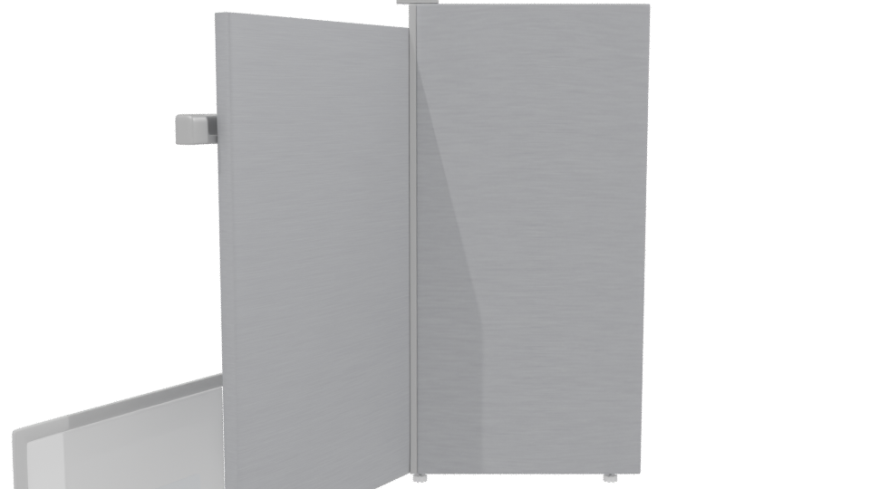 Stylish Residential Refrigerator Model - Professional 3D Model Render 2