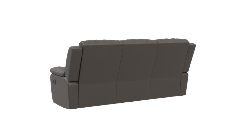 Stylish Brown Leather Sofa 3D Model - Professional 3D Model Render 4