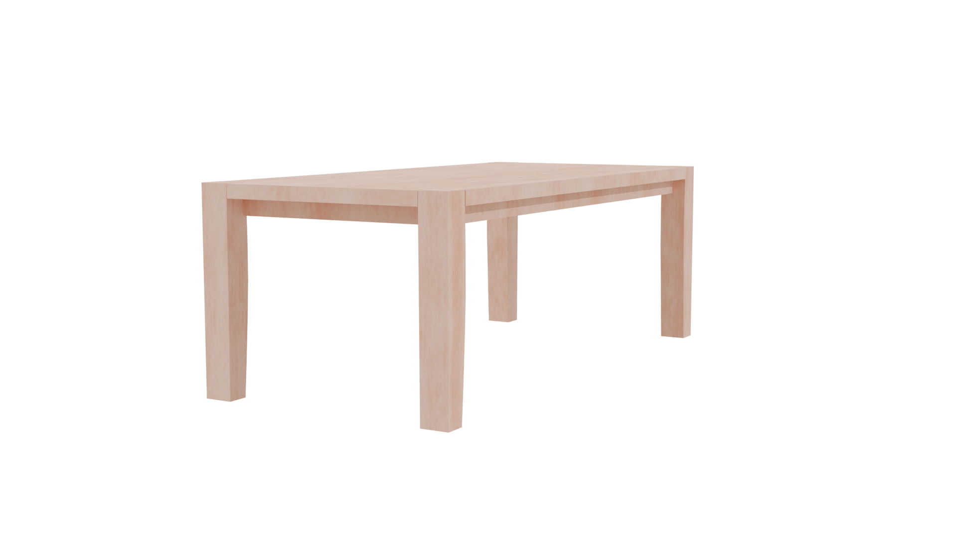 Stylish Minimalist Dining Table 3D - Professional 3D Model Render 3