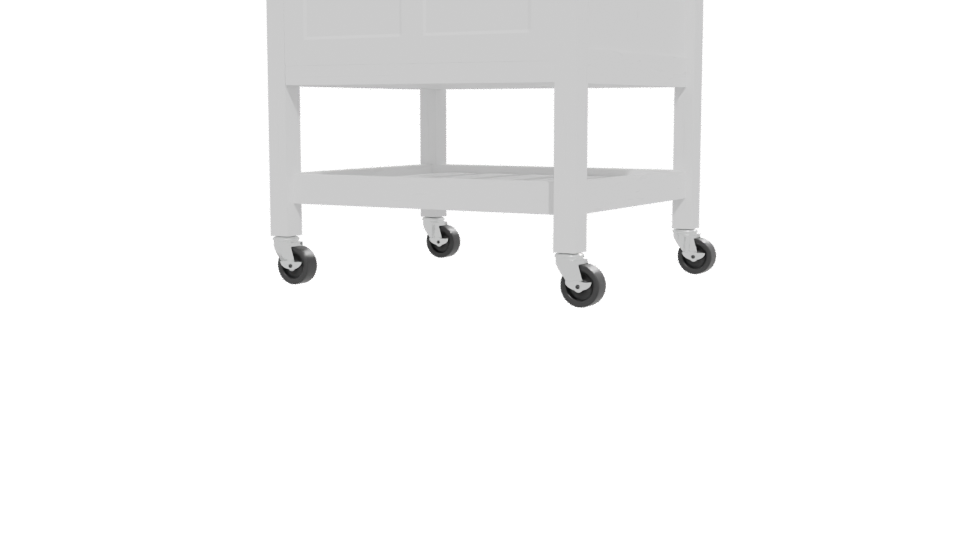 Minimalist Kitchen Cart with Storage - Professional 3D Model Render 12