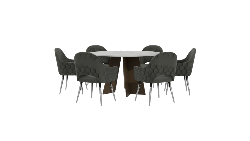 Stylish Modern Dining Set 3D Model - Professional 3D Model Render 4