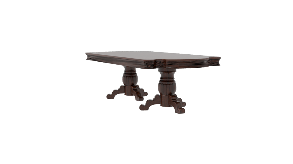 Elegant Wooden Dining Table 3D - Professional 3D Model Render 7