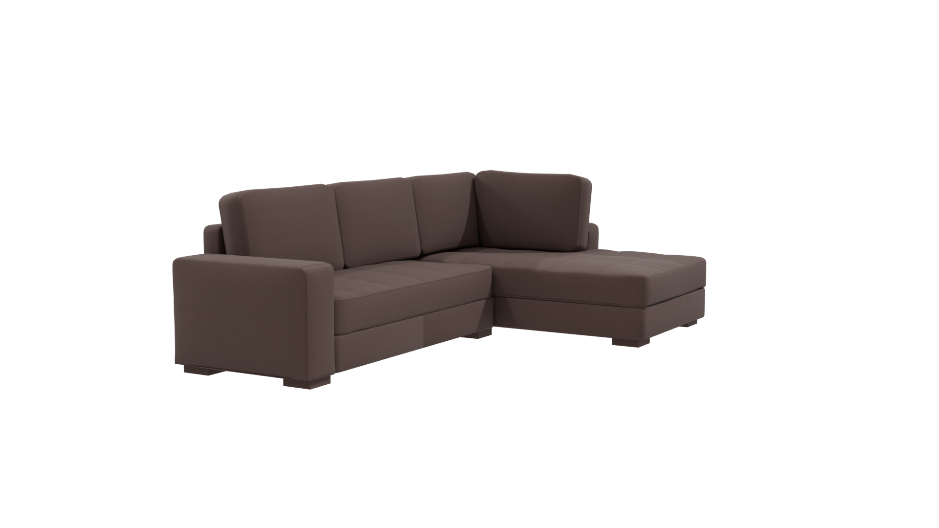 Modern L-Shaped Fabric Sofa 3D Model - Professional 3D Model Render 9
