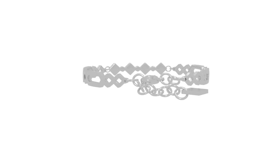 Elegant Silver Bracelet 3D Model - Professional 3D Model Render 5