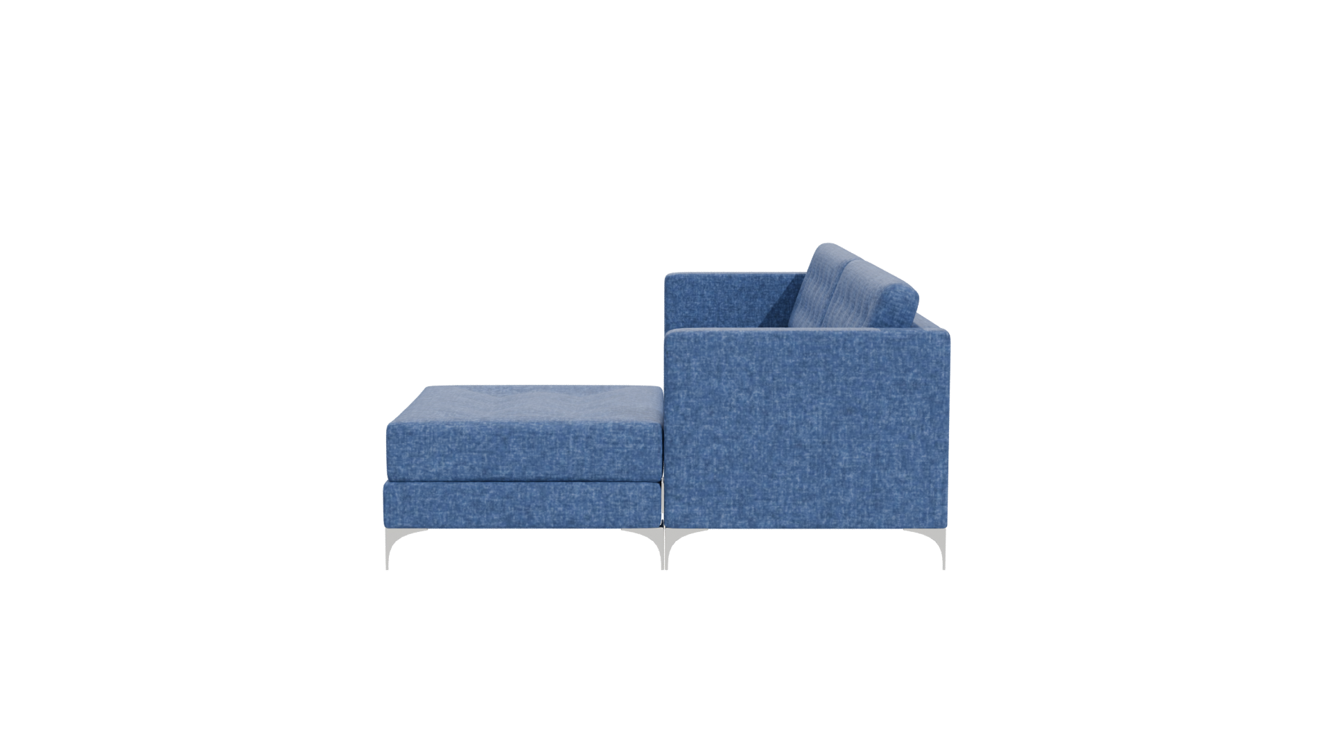 Stylish Blue Sectional Sofa - Professional 3D Model Render 11