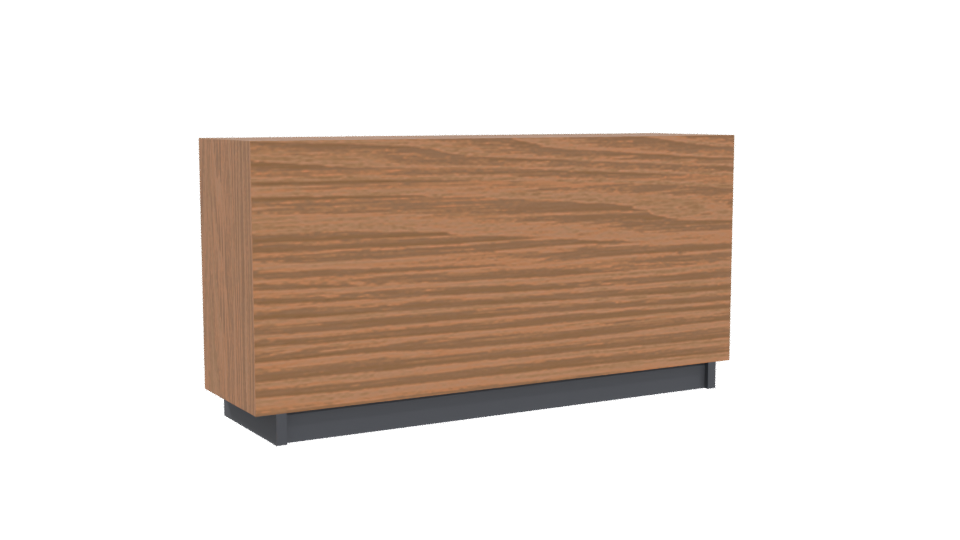 Contemporary Glass-Front Wooden Cabinet 3D Model - Professional 3D Model Render 4