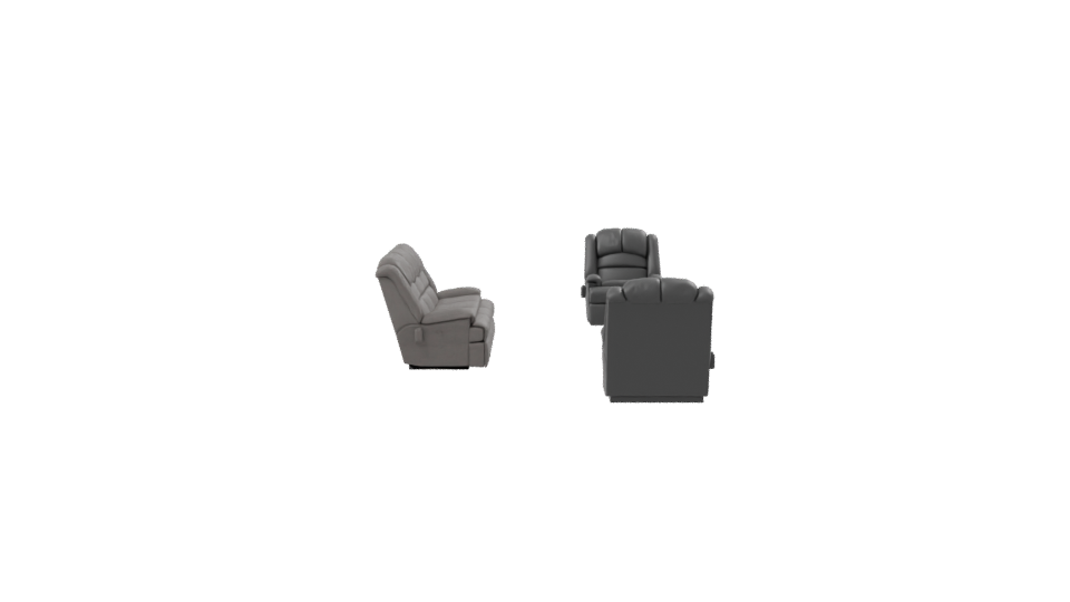 Contemporary Reclining Sofa Set - Professional 3D Model Render 8