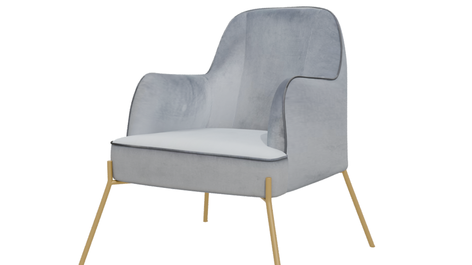 Stylish Modern Accent Chair 3D - Professional 3D Model Render 12