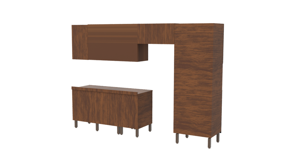 Modern Kitchen Cabinet Set 3D - Professional 3D Model Render 6