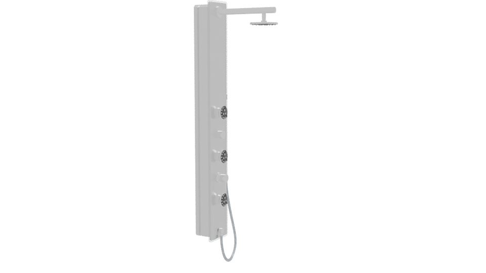 Sleek Shower Panel 3D Model - Professional 3D Model Render 9